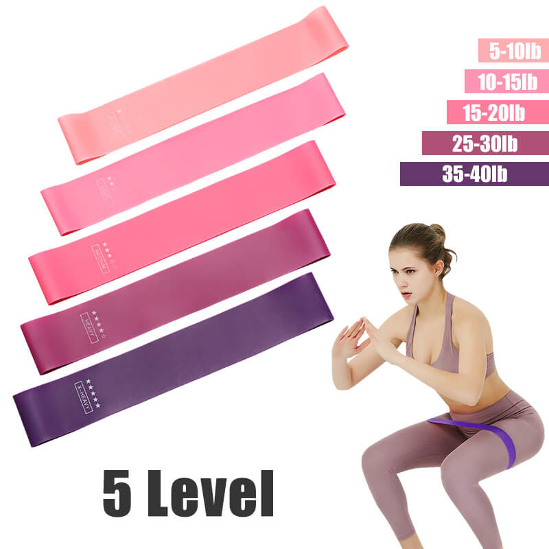 Training Fitness Gym Exercise Rubber Band , Unisex Pilates Resistance Bands