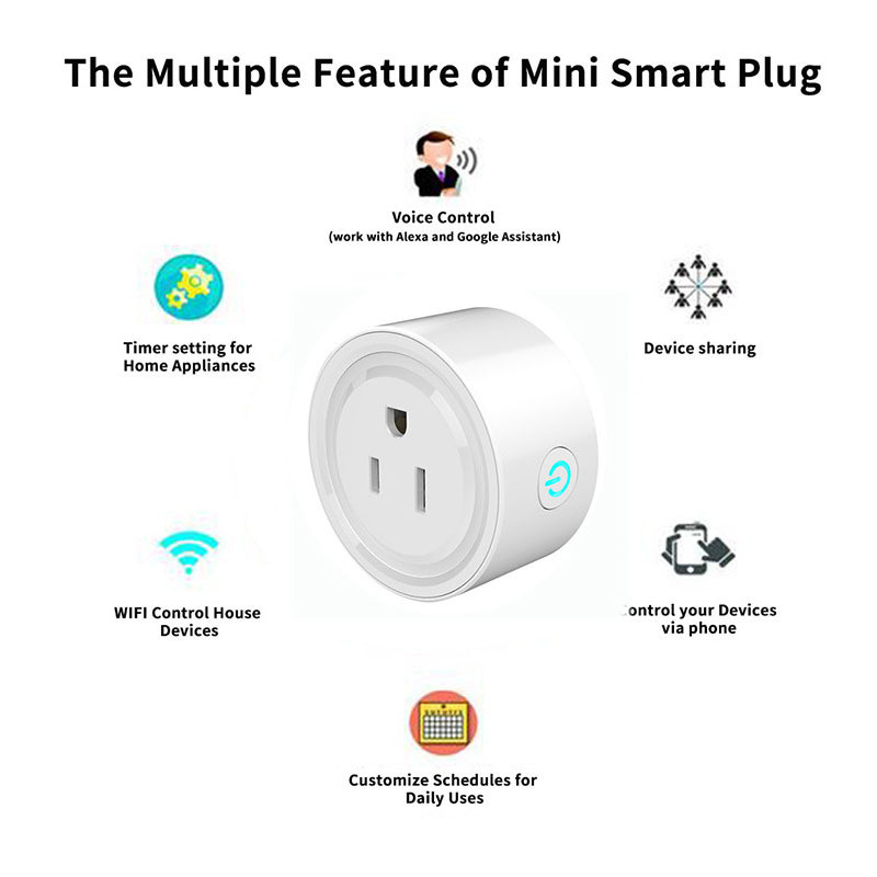 Tuya Smart Life Amazon Alexa Google Wifi Smart Plug Socket