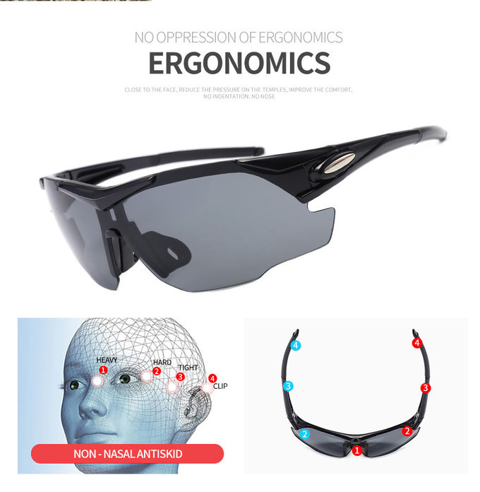 Cycling Rimless Shades Men BSCI 145MM Tiny Sports Sunglasses Adjustable