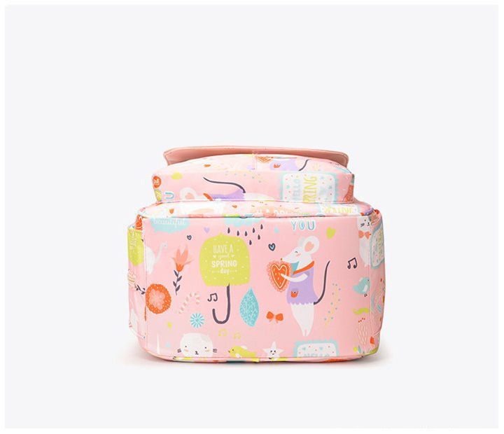 Animal Prints Polyester Rucksack Changing Travel Diaper Bags 27*15*42cm