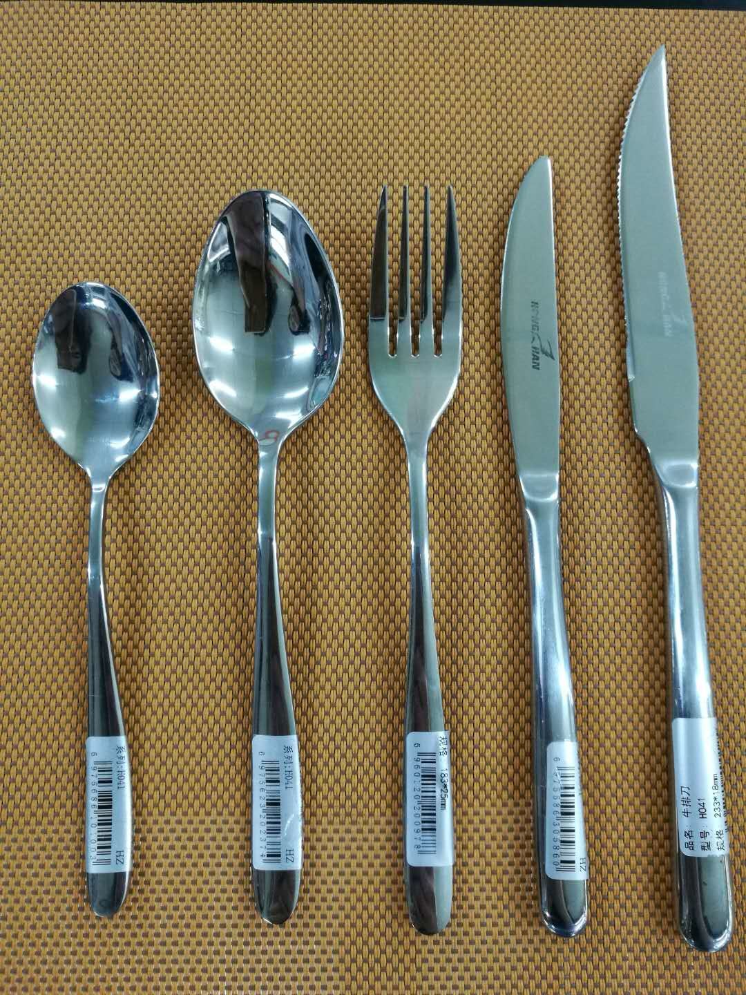 Silver Stainless Steel Cookwares Dinner Knife Dinner Fork Dinner Soup spoon