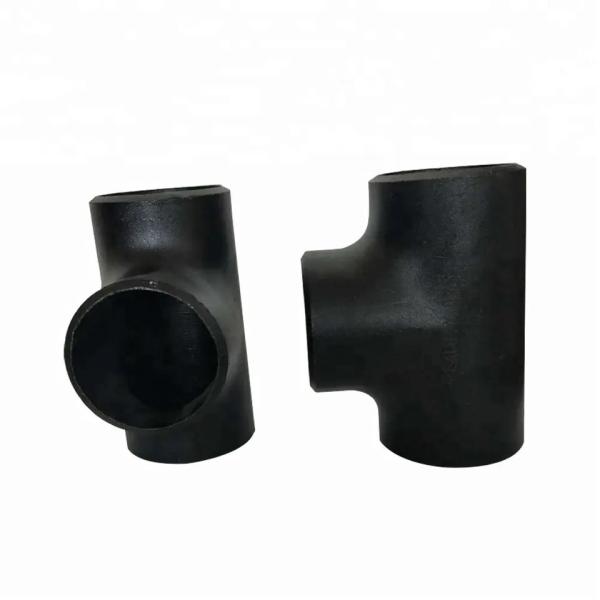 DN400 STD A234 WPB ASME B16.9 Equal Reducing Tee Fitting Black Seamless Pipe Fitting