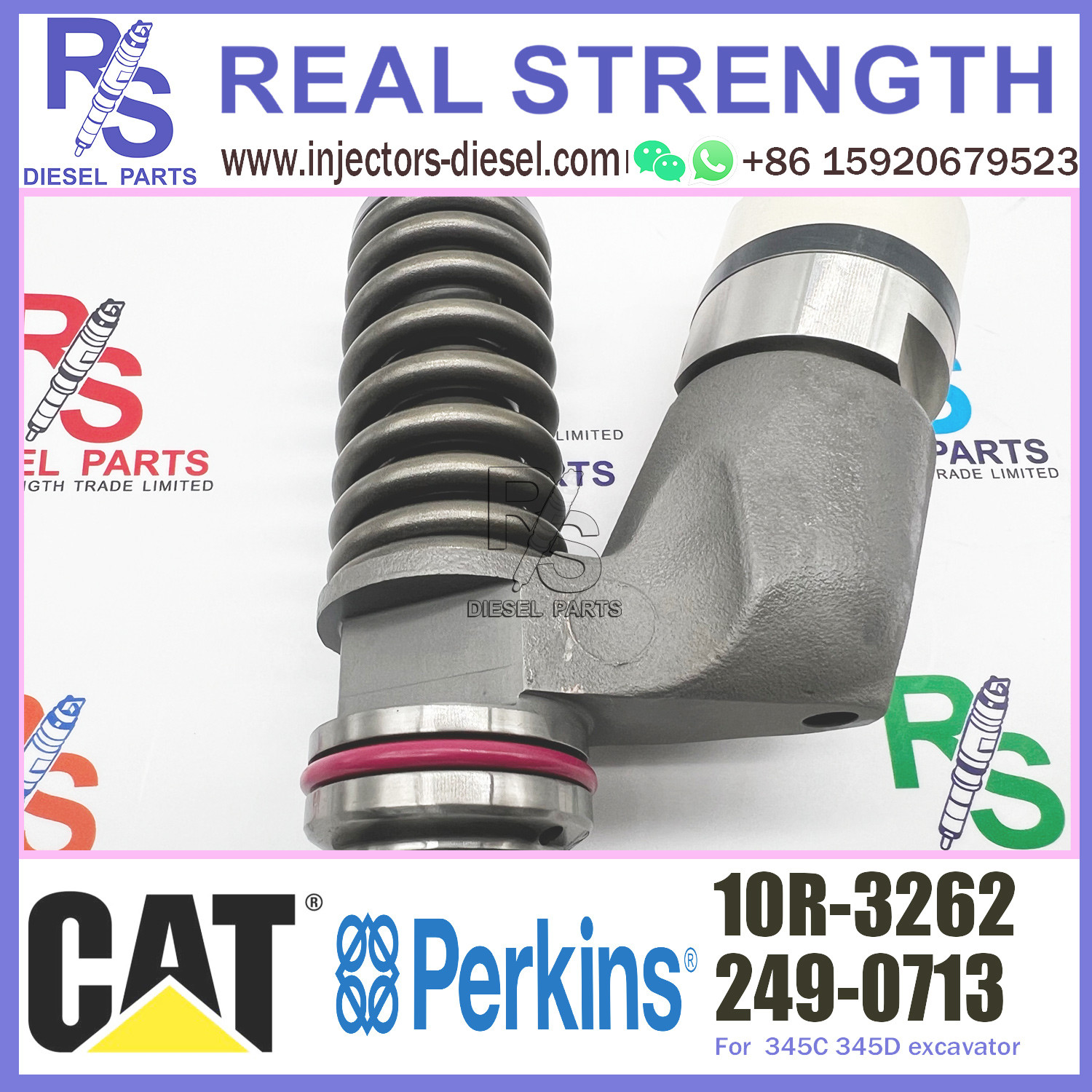 Excavator Diesel Engine Fuel Injector 2490713 10R-3262 For C11 C13 E345C