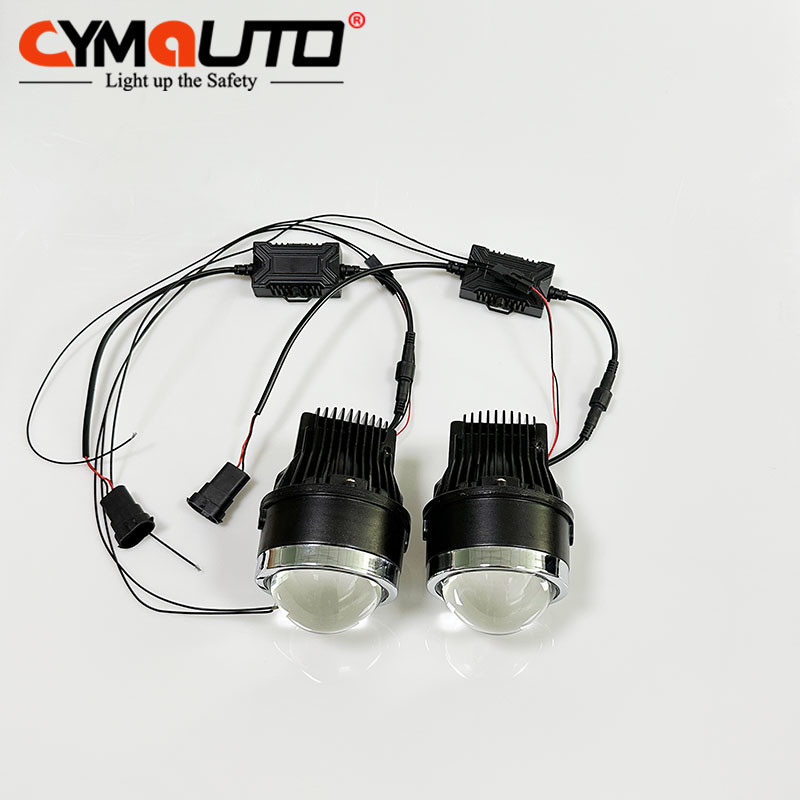 CYMAUTO Tri Color Fog Lamp 3 Inches White And Yellow Waterproof Foglamp 45W 6000K