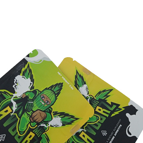 Zipper Mylar Weed Bags Biodegradable Stand Up Pouches Thickness 150mircon