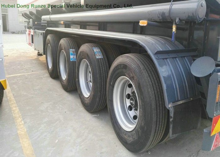 53m3 Steel Fuel Tanker Semi Trailer 4 Axles For Diesel ,Oil , Gasoline, Kerosene Transport 50Ton