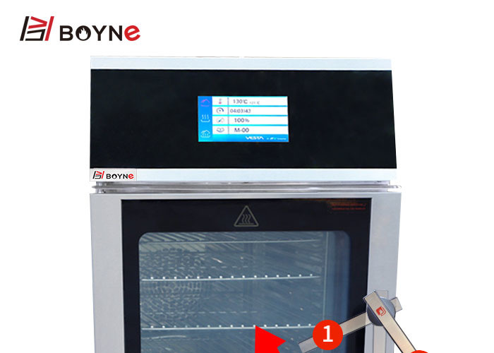 Commercial Electric Touch Sreen Steam Combi Oven High Efficiency 4 Deck Table Top CE Certification