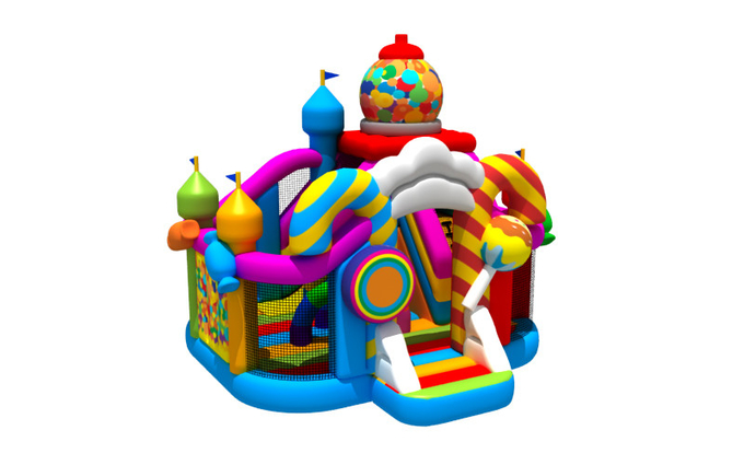 Supplier Inflatable Combos Happy Easter Candy Theme Inflatable Bouncy House Castle