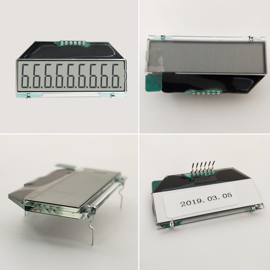 Custom Size Lcd Screen 7 segment lcd display HTN blue with White backlight for water machine