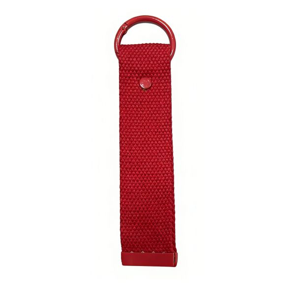 DANSKY 2026 New Style Colored Name Canvas Tag Clip Webbing Metal Keychain Keyring with Open Ring
