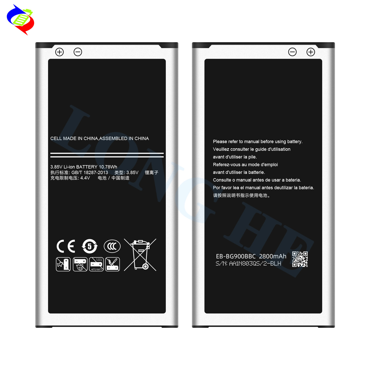 2800mAh EB-BG900BBC EB-BG900BBE G900 G900F G900I G900M G900A G900T G900W8 G900K G900L Battery for samsung S5 Battery