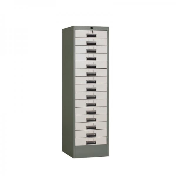 Non Knock Down H1324mm Vertical Steel Filing Cabinets Steel 15 Drawer