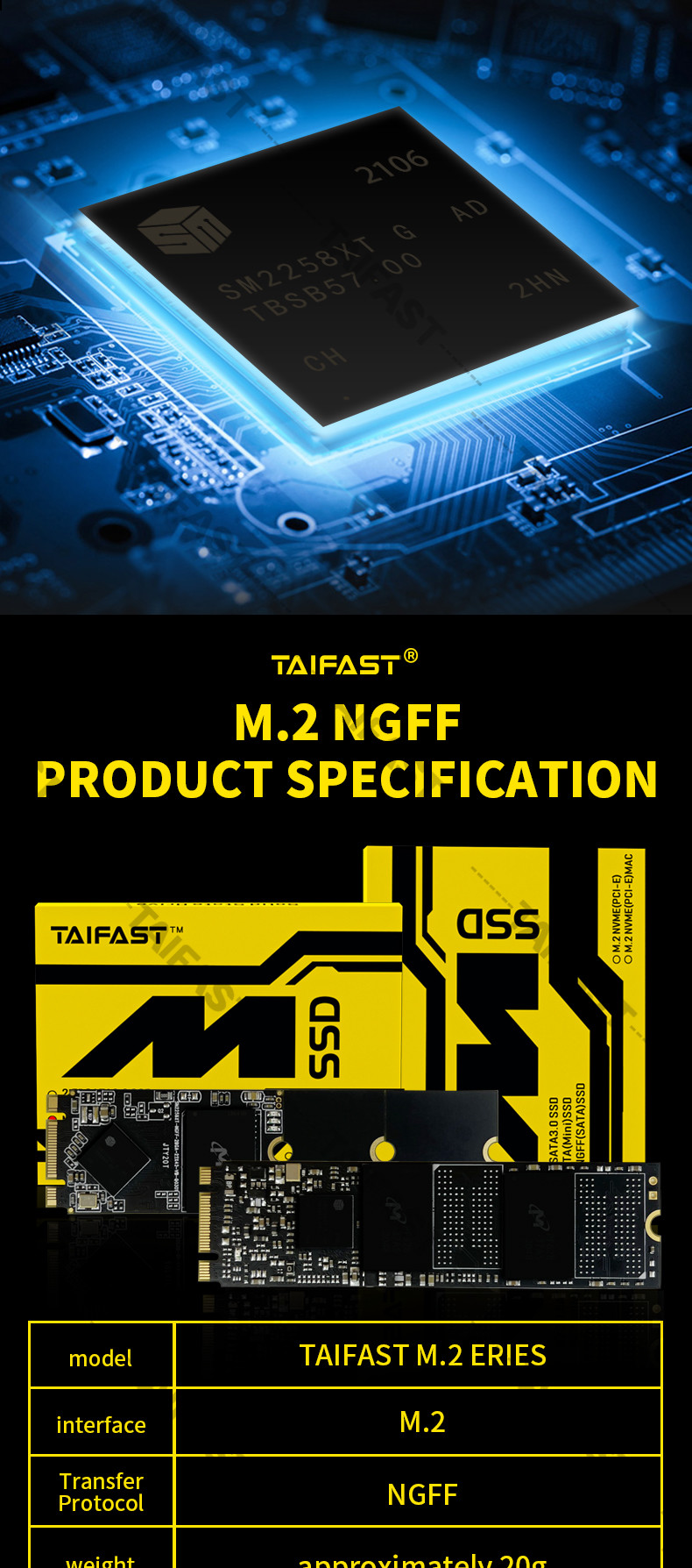 ROHS M 2 NGFF SSD 240gb Taifast SMI 2280 Hard Drive 80*22 MM