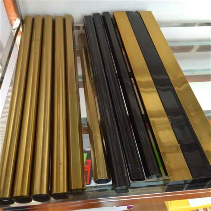 decorative color stainless steel profile square hollow section with gold or rose gold mirror finish