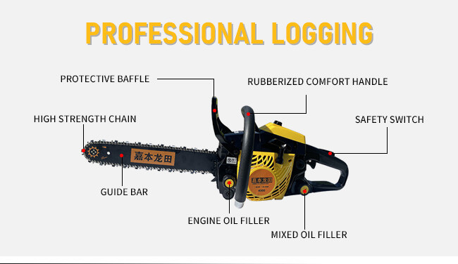 High Quality Wood Cutting Machine Tree Cutting Gasoline Chain Saw 16inch