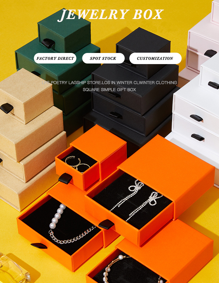 OEM Paper Drawer Recycled Jewelry Boxes Packaging