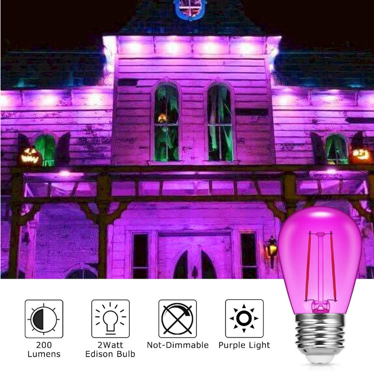 200lm S14 LED String Bulb 2W Small Filament Light Bulbs Waterproof