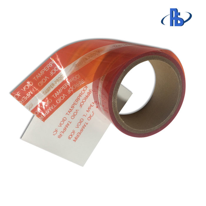 Single Sided Adhesive Security Seal Tape , Red Tamper Evident Tape