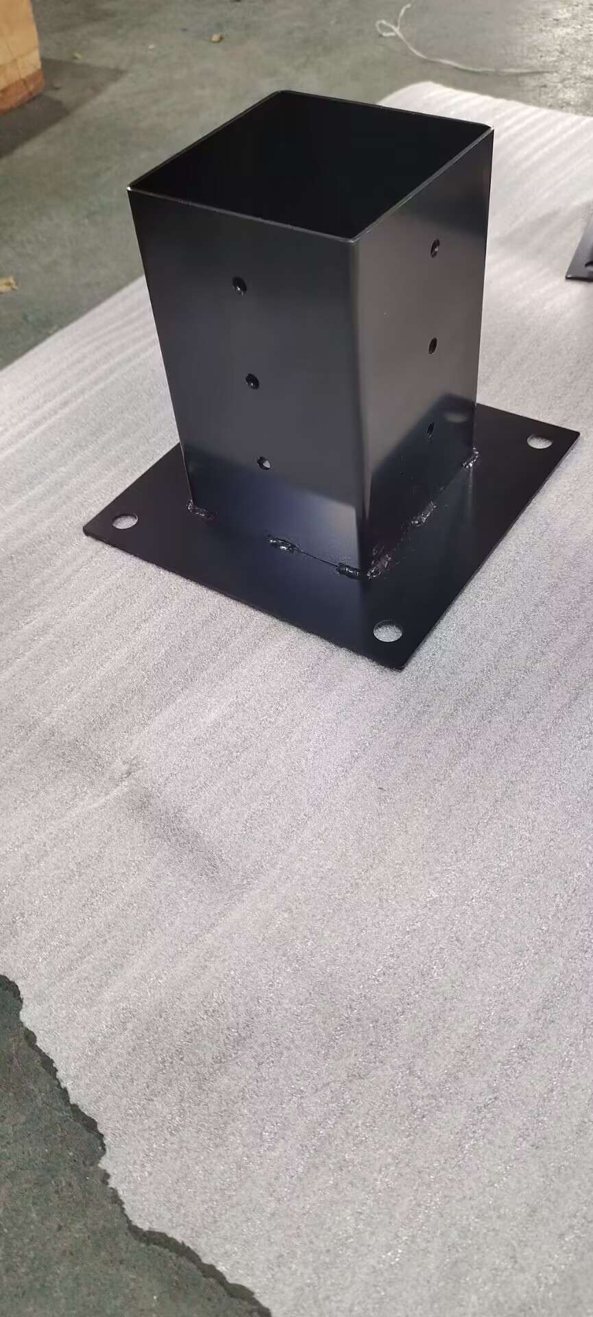 Easily Assembled Wooden Post Brackets in Black 4x4 Hardware Kit for Extending Gazebo
