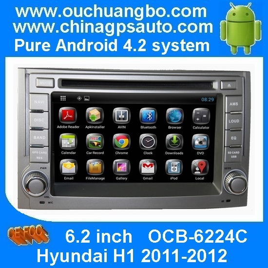 Ouchuangbo Pure Android 4.2 Car Navi Radio Player for Hyundai H1 2011-2012 3G Wifi DVD Stereo USB RDS TV OCB-6224C