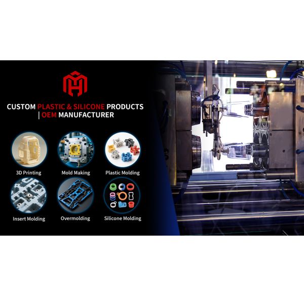 Custom injection molded plastic automotive lamp parts with metal inserts