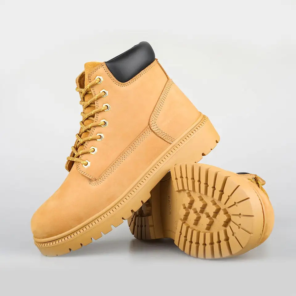 Nubuck Leather Steel Toe Sport Shoes Light Weight Breathable Work Boots