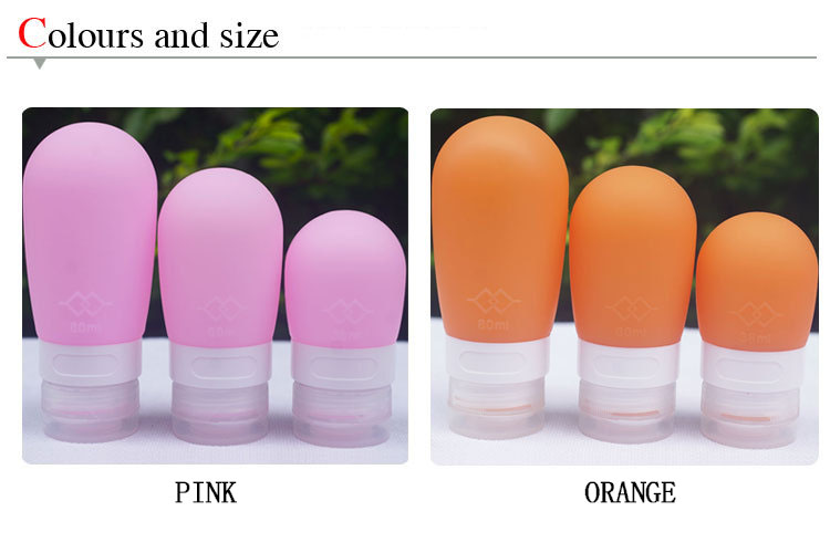 Colorful Leak Proof 60ml Silicone Travel Bottles Sets