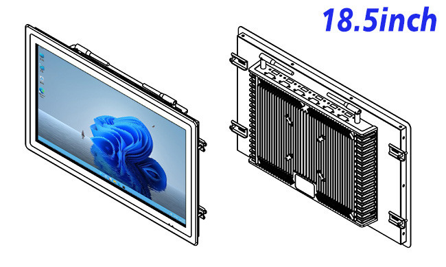 18.5-Inch Durable Windows Screen for Transportation Panels and Equipment Control