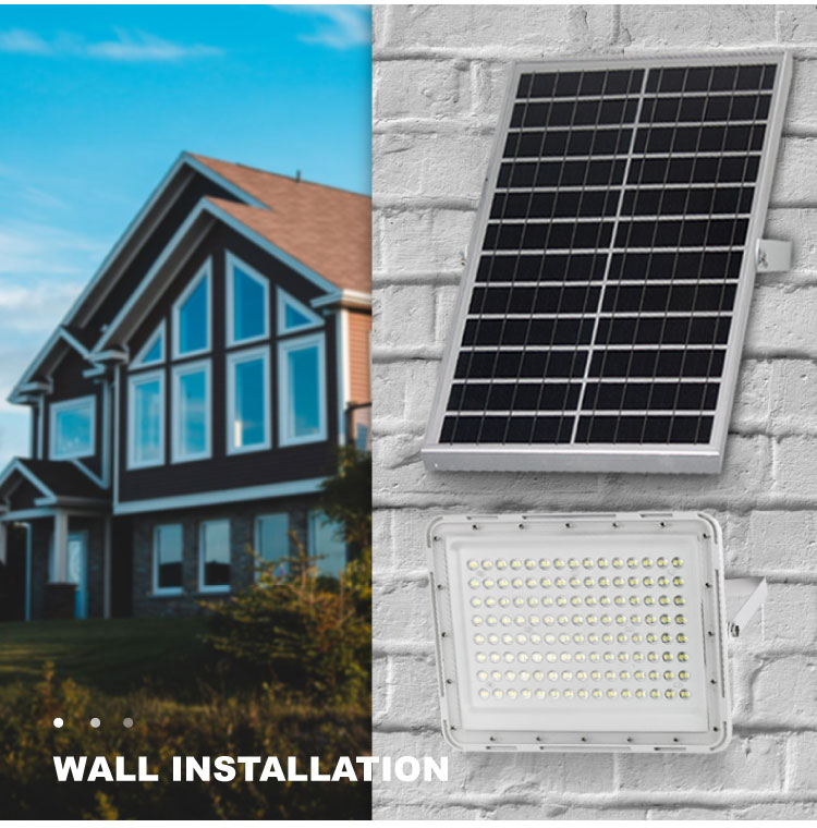 Outdoor solar flood light