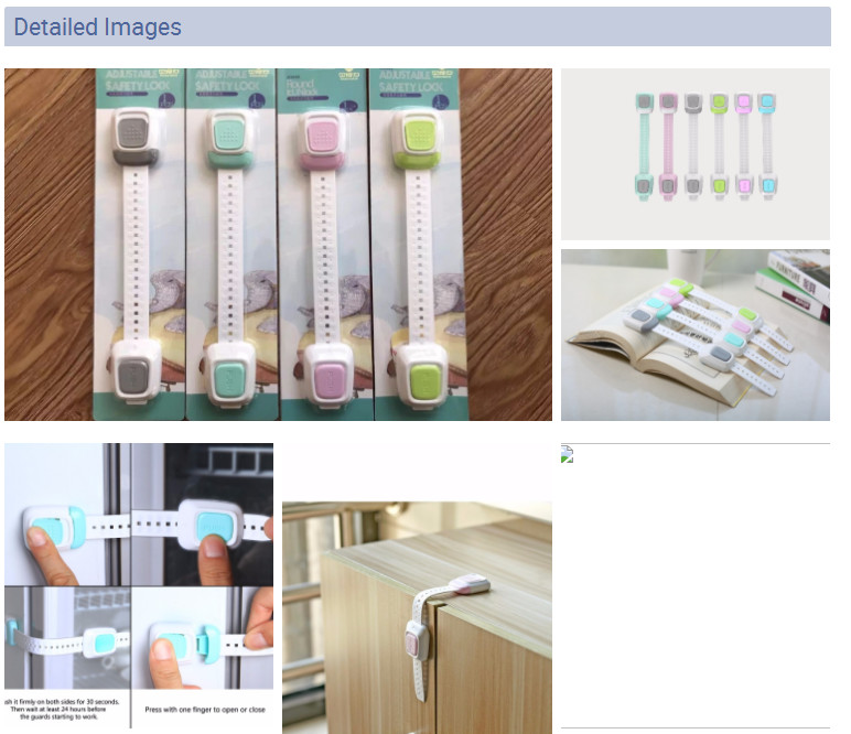Eco Friendly Child Safety Cabinet Locks , Double Button Toddler Safety Cabinet Locks