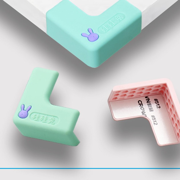 Silicone Rabbit L-Shaped Silicone Anti-Collision Strip For Children'S Self-Adhesive Anti-Collision Table Corner Strip