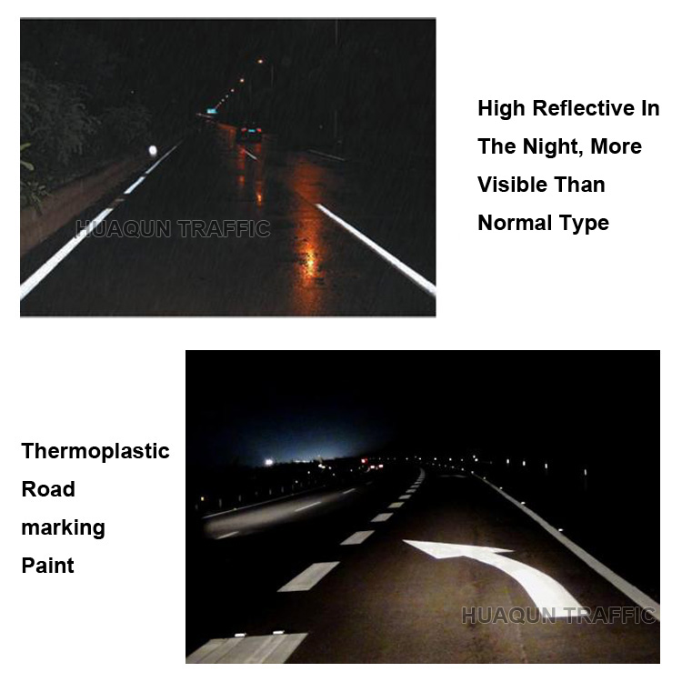 Reflective powder road marking thermoplastic paint for road line marking MF 64742-16-1