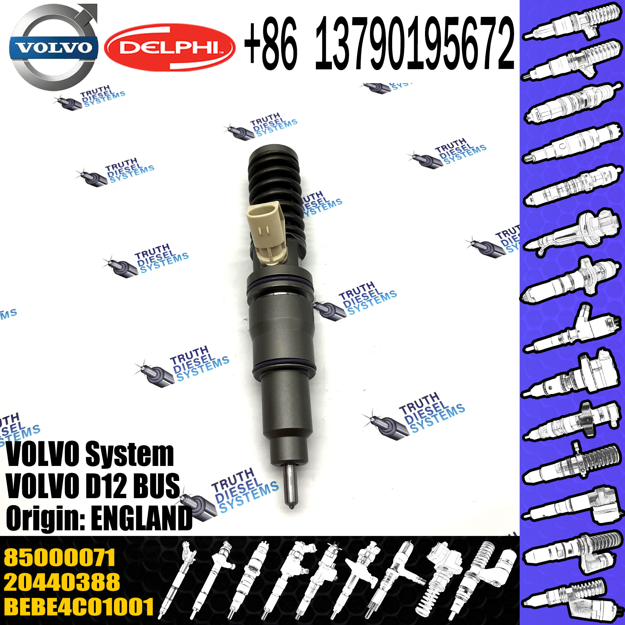 20440388 BEBE4C01001 3803654, 85000071 9.5 MM BORE L222PBC E1 VOL/ VOL TRUCK VOL D12 BUS