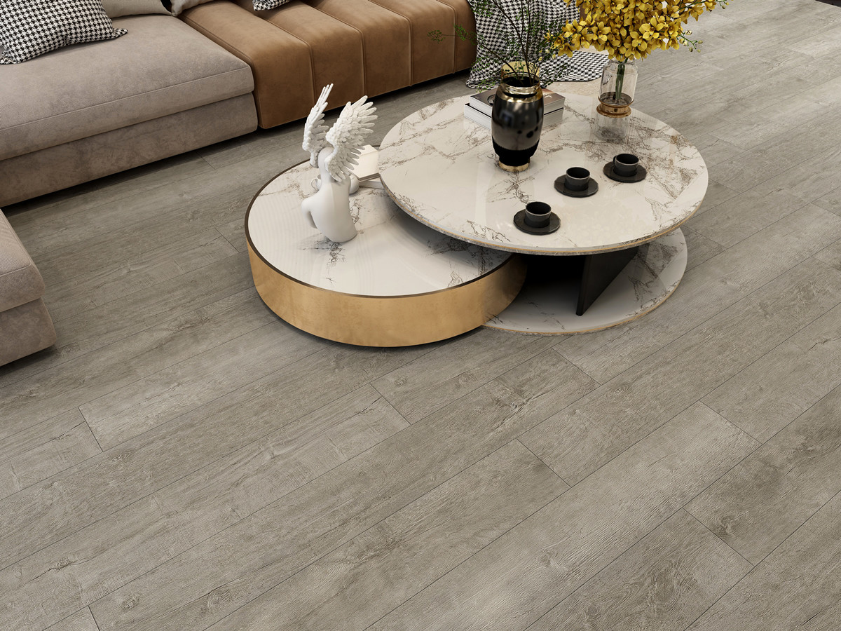 5mm DP-W82292-1 Gray Oak Waterproof SPC Flooring Plank Anti Termite Scratch Resistant