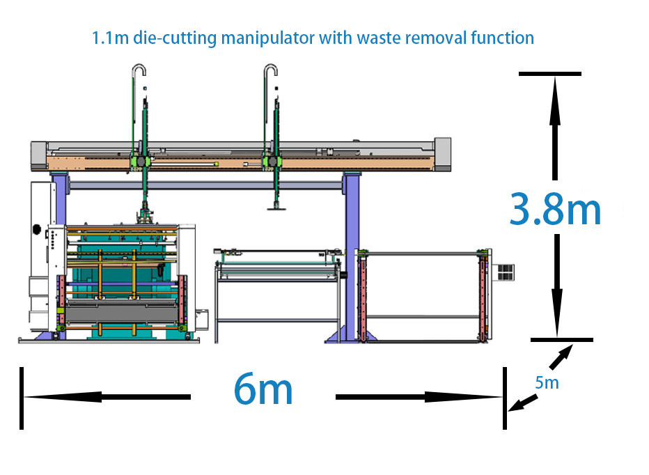 Die Cutting Stamping Waste Cleaning Manipulator For Cardboard