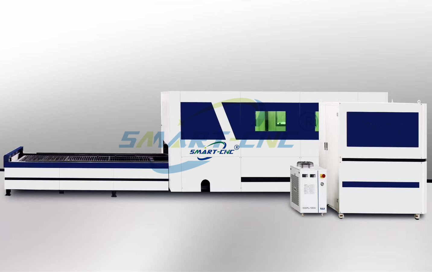 500-3000W CNC Fiber Laser Cutting Machine , Fiber Metal Laser Cutting Machine