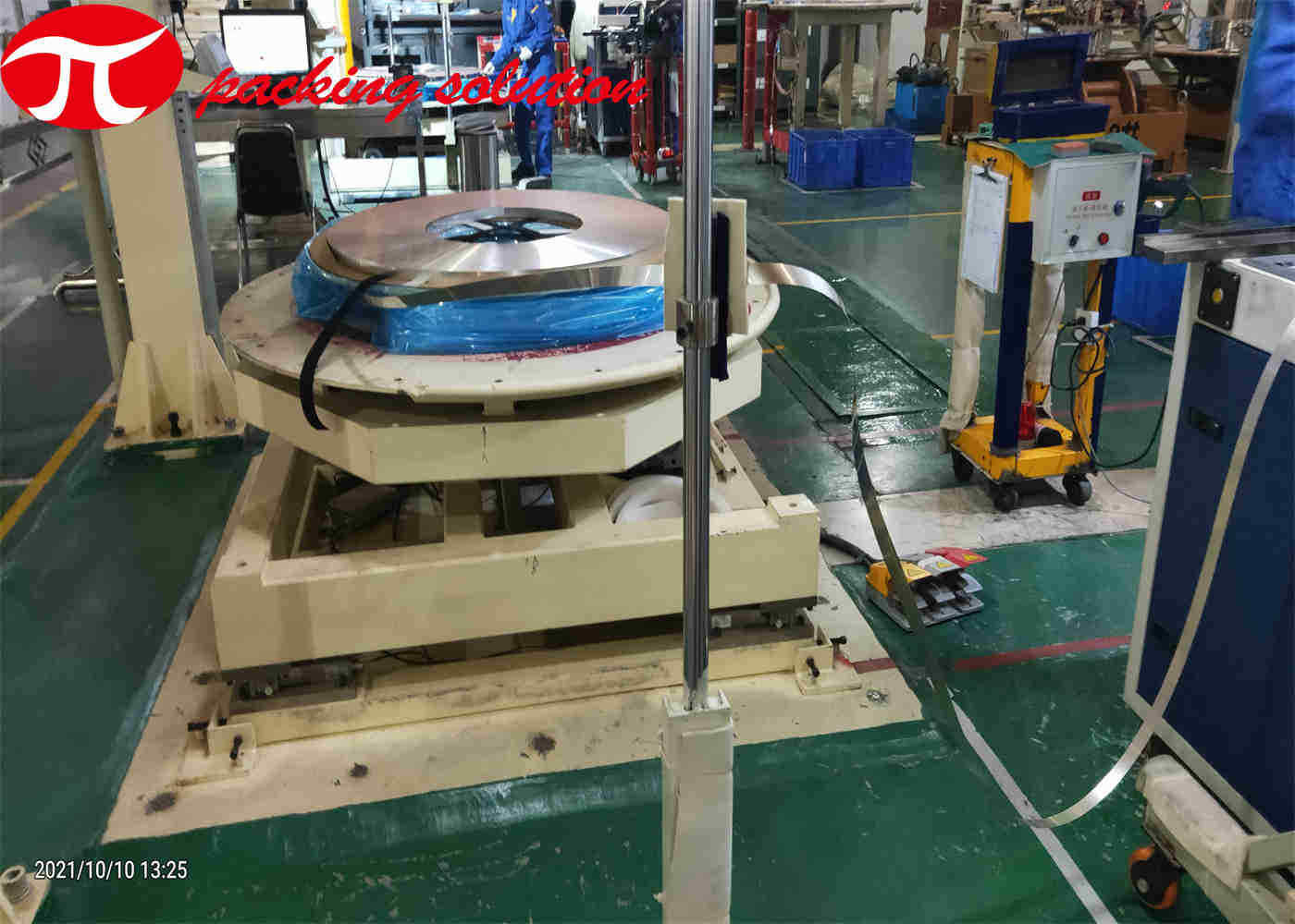 High Efficiency Copper Coil Packing Machine With Welding Stacking And Circumferential Labeling System