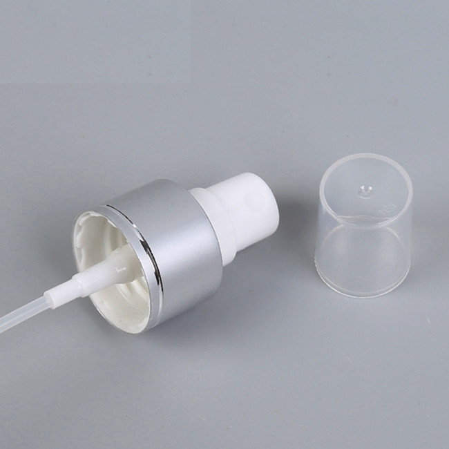24/410 Silver/Black Fine Mist Sprayer Aluminium Perfume Atomizers Matte Silver