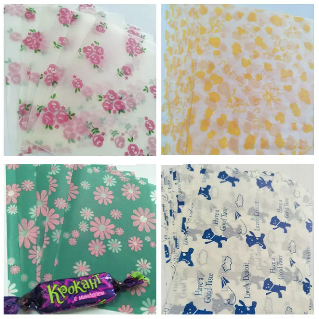 Colorful 40gsm Wax Paper Sandwich Wrap 50gsm White For Food