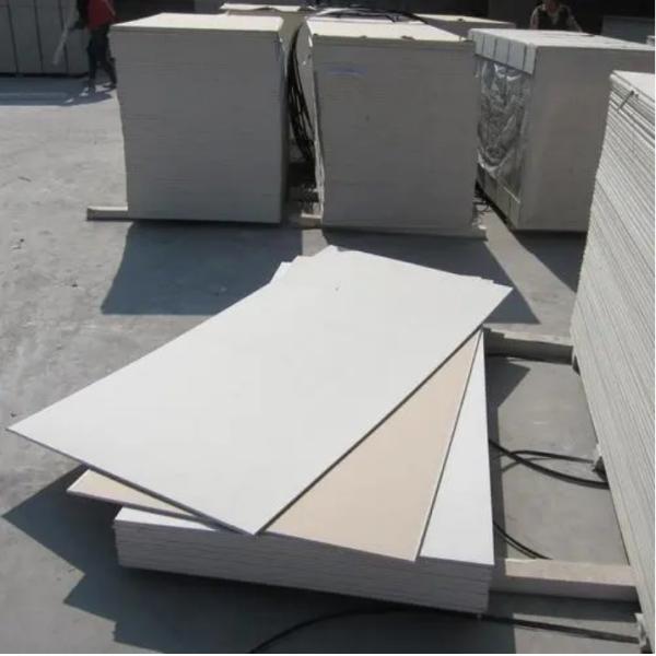 Rectangular Gypsum Ceiling Boards White Screw Fixing Installation Method