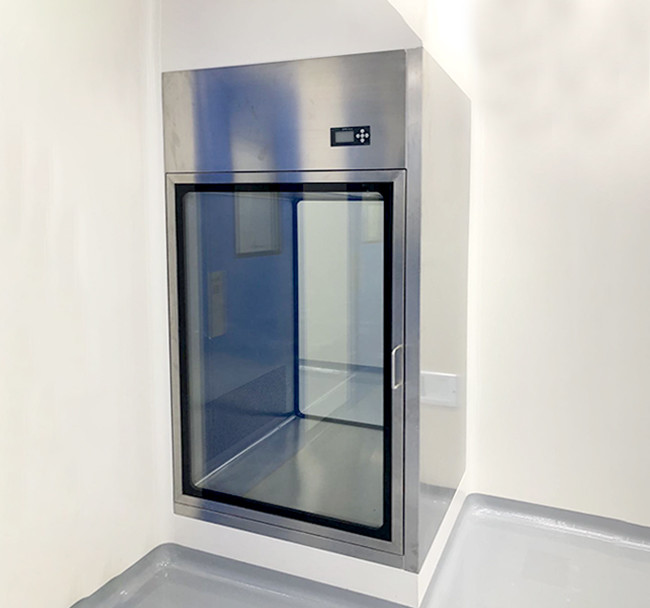 SUS304 Inner Size 600 X 600 X 1000 Corner Type Dynamic Pass Through Box For Transfering Goods