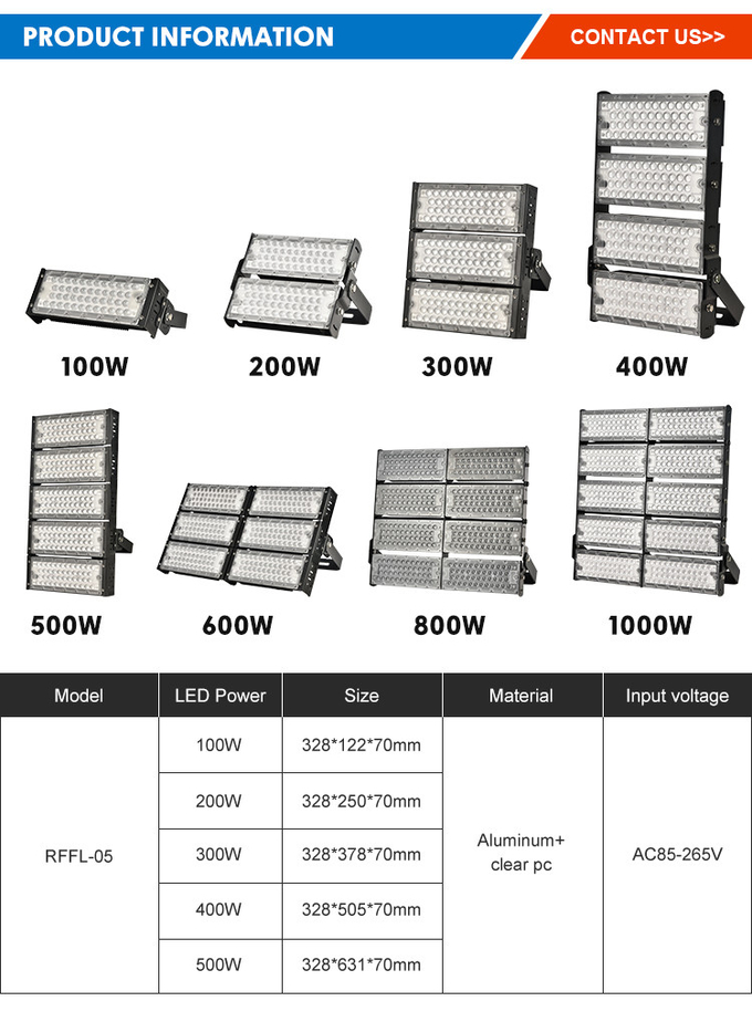 400W Waterproof Outdoor Led Flood Lights for Football Stadium