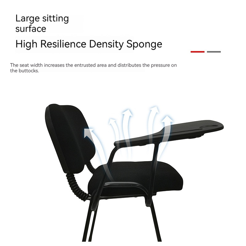 Porosity-Specific Blue Fabric Training Chair for Multifunctional Office Meetings