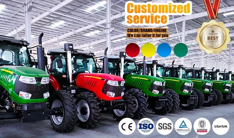 Red Agricultural Farm Tractor 35 Hp Compact Tractor With Front Loader