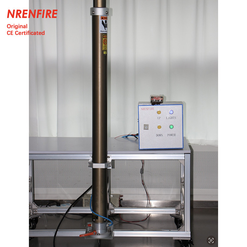 4.6m pneumatic telescopic mast light tower-inside wires-4x60W LED-remote control-for mobile light tower or solar tower