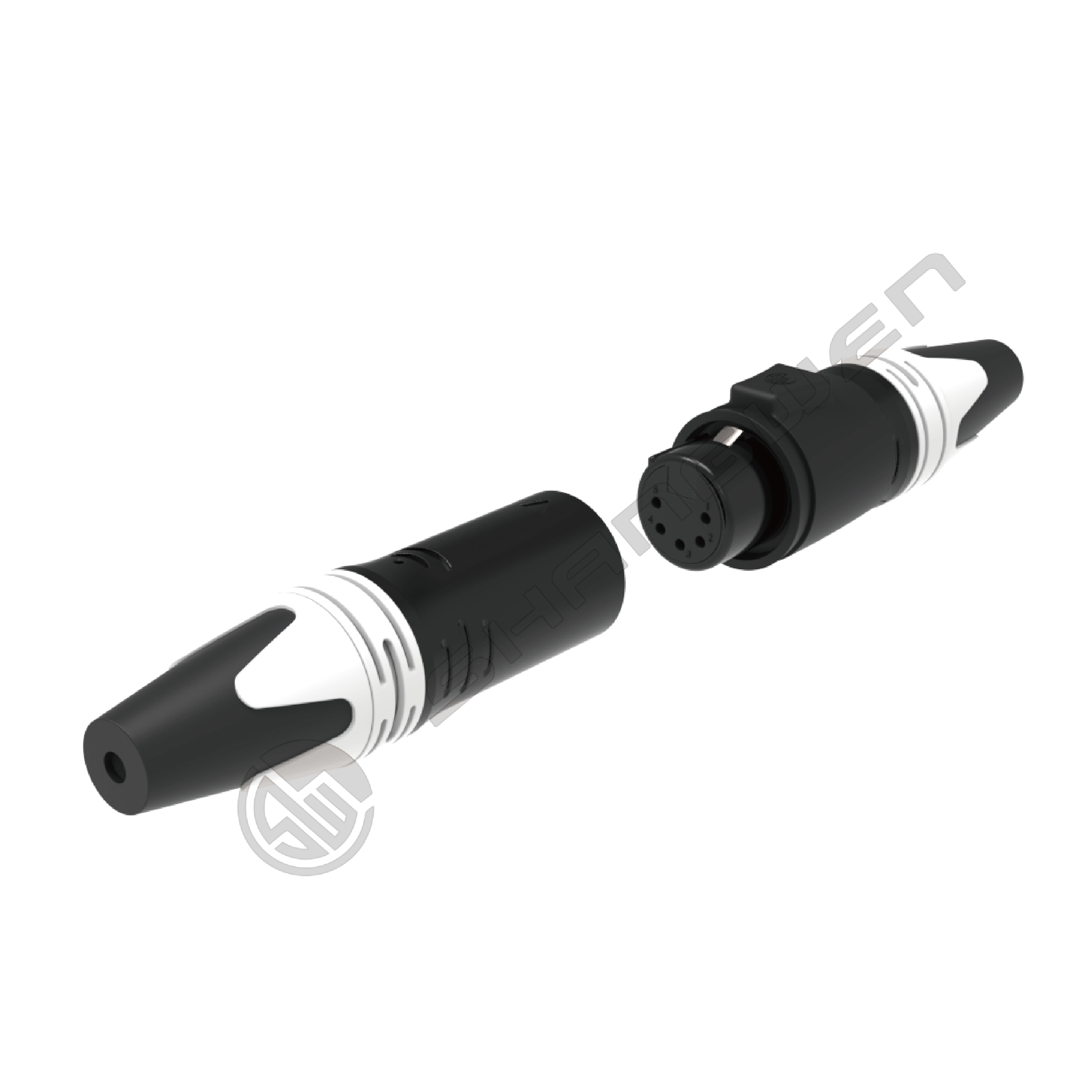 Outdoor Cu Alloy XLR 5-Pin Connector for Microphone Amplifier Mixer Waterproof IP65 Female Audio