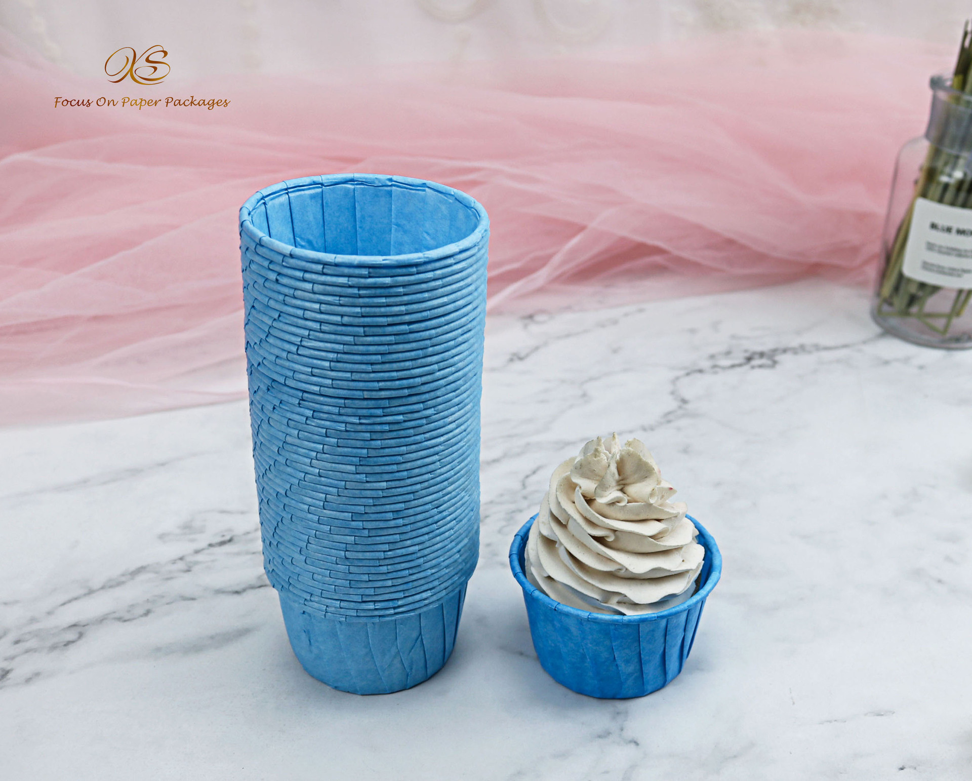 LFGB Mini Baking Muffin Cups Grease Proof Cupcake Liners For Wedding Party