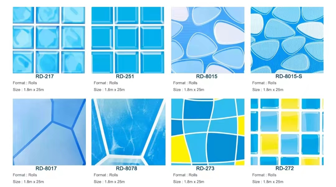 Reinforcement PVC Swimming Pool Plastic Liner Customized Hard Plastic Pool Liners