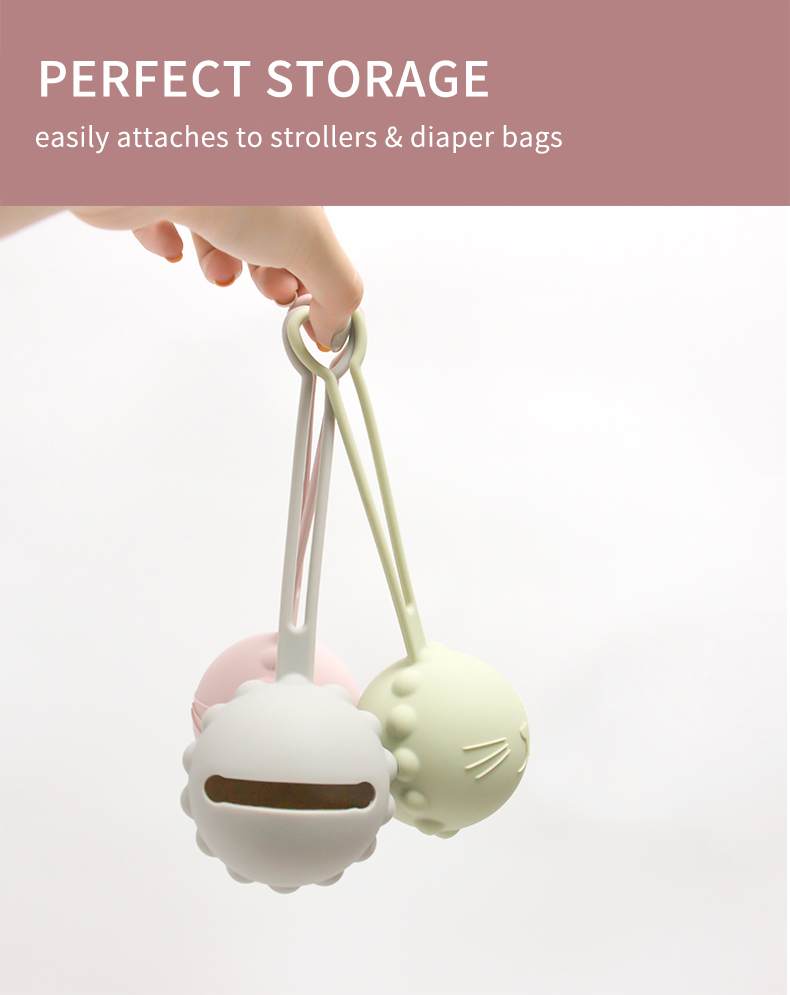 Cat Kitty Shape Silicone Pacifier Case pouch holder For Baby Toddler Teething pacifiers
