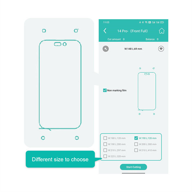 Intelligent Touch Screen Protector Cutter For Mobile Phones
